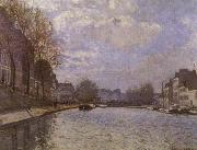 Alfred Sisley The Saint-Martin canal in Paris oil painting artist